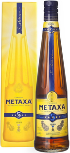 Brandy Metaxa 5* + GB 38% 0,7l