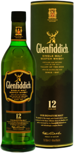 Whisky Glenfiddich 12 YO + GB 40% 0,7l