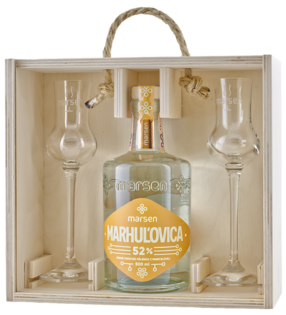 Marsen Marhuľovica + 2 Poháre 52% 0,5L