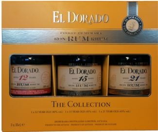 El Dorado Collection set 12YO,15YO,21YO 3X0.35L