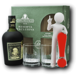 Diplomático Reserva Exclusiva + 2 Poháre 40% 0,7L