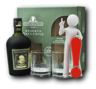 Diplomático Reserva Exclusiva + 2 Poháre 40% 0,7L
