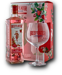 Beefeater Pink Strawberry + 1 Pohár 37,5% 0,7L