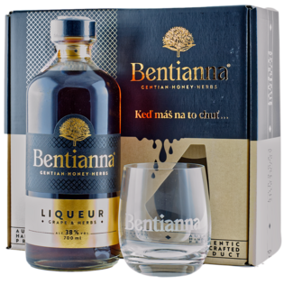 Bentianna Liqueur + 1 Pohár 38% 0,7L