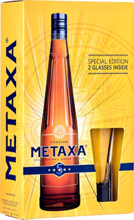 Metaxa 5* + 2 poháre 38% 0,7l