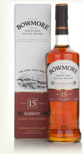 Whisky Bowmore 15 YO Darkest + GB 43% 0,7l