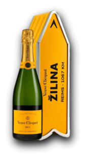 Veuve Clicquot Yellow Label Brut + šípka Žilina 12,5% 0,75L